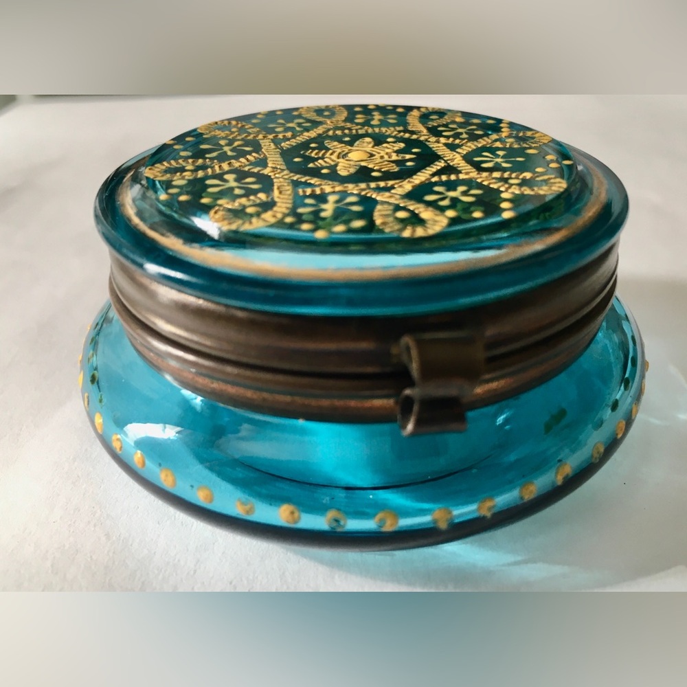 Antique Moser glass Trinket